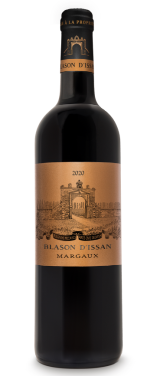 Document de présentation du Château d’Issan 2020, grand cru classé de Margaux, avec données de vendanges et d’assemblage.
